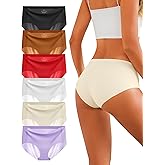 Memouniva Women's Seamless Underwear No Show Panties Invisible Ladies Hipster Breathable Briefs 6 Pack