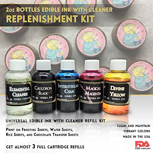 Edible Canon LCD Printer Bundle Master Package Wafer + Frost Sheet Ink Cartridge/Cleaner Cartridge + Refills - Thumbnail 6