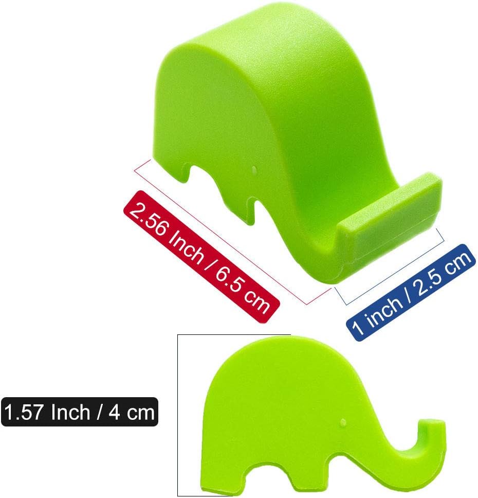 IoYoI Elephant Phone Holder, Office Desk Business Card Stand, Creative Cute Animal Phone Stand Tablet Stand Mounts (Green, 1 Pcs): Home Audio & Theater