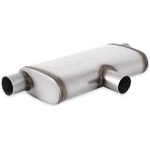 Flowmaster 72206 FlowFX Muffler 2.5 Inlet/Outlet - Oval Body - Transverse - Moderate Sound 409 Stainless Steel