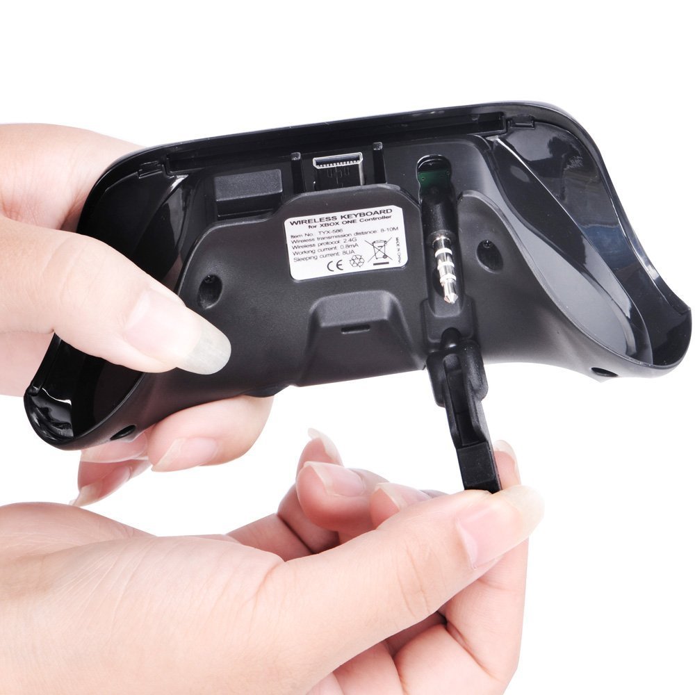 AGPtek New Mini 2.4G Wireless Chatpad Game Controller Keyboard for Xbox One Controller Black