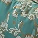 CaliTime Pack of 2 Throw Pillow Covers Cases for Couch Sofa Home Decor Vintage Floral Leaves 18 X 18 Inches Teal