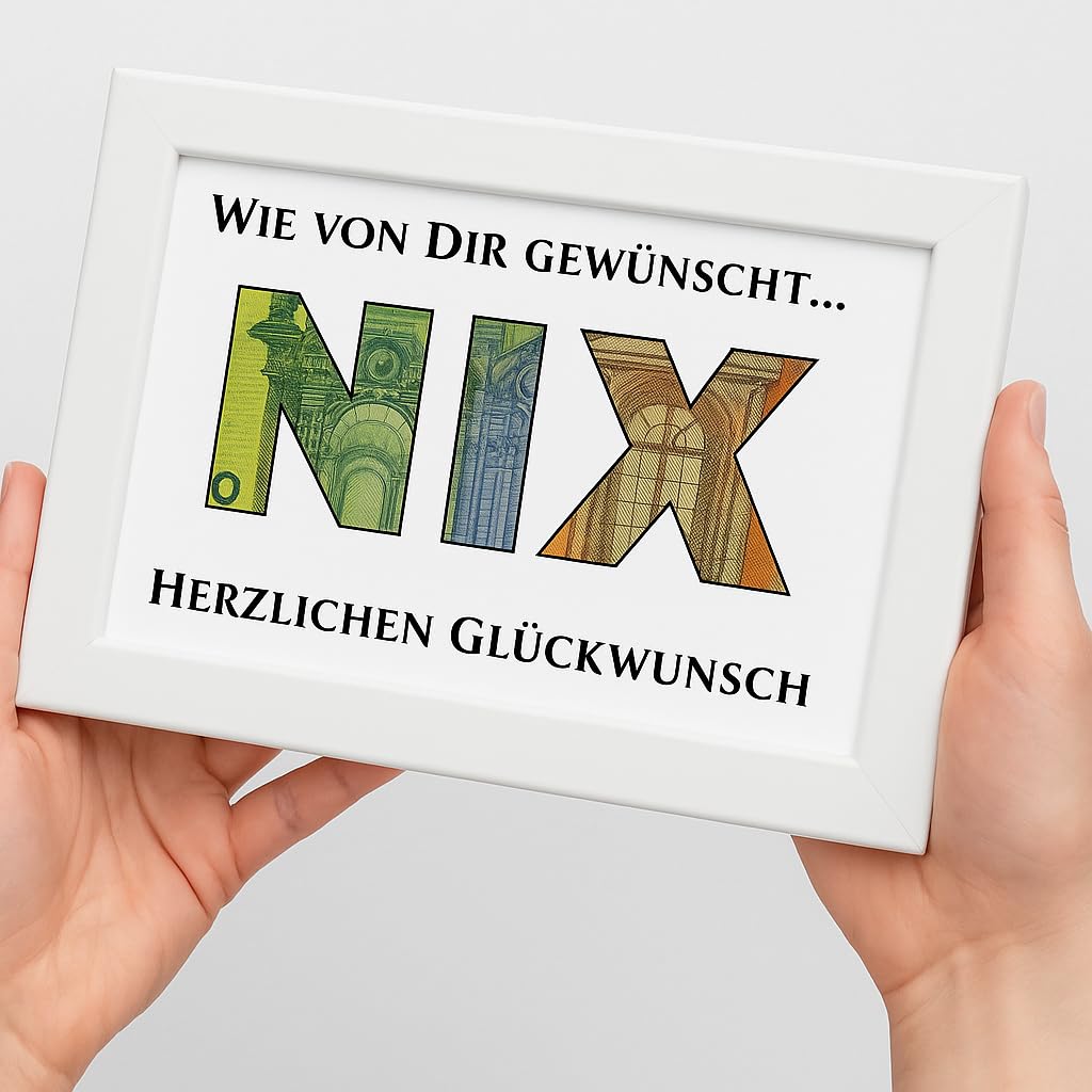 Photo Frame with Card for Original Money Gifts (NIX WHITS)