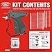 Amram Comfort Grip Tagging Gun for Clothing and Pricing, Includes Standard Retail Price Tag Attacher Gun for Clothing, 2,500 Asstd 1-in, 2-in, 3-in Barbs Attachments, 5 Needles