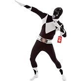 Morphsuits Black Power Ranger Costume, Halloween Costumes for Men | Full-Body Spandex Morphsuit Costume, Stretchy Comfortable Fit, Ideal for Parties &amp; Cosplay, Perfect for Halloween