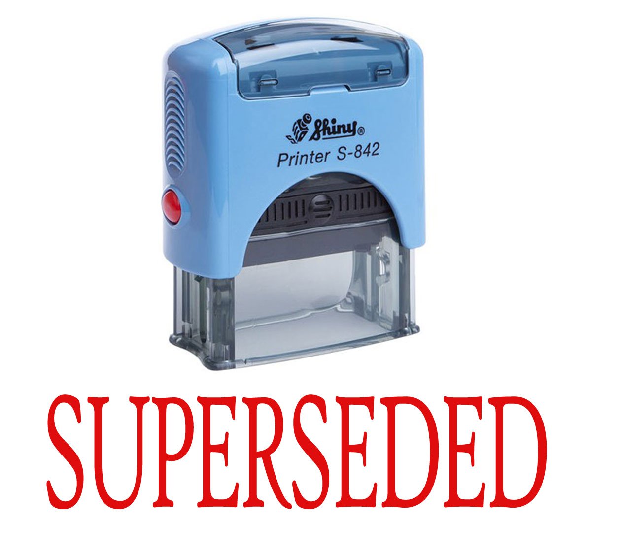 Printtoo SUPERSEDED Self Inking Rubber Stamp Custom Shiny Office Stationary Stamp