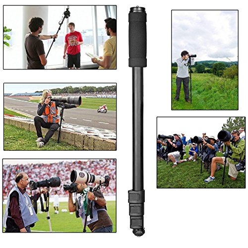 WAAO Professional Camera Aluminium Monopod, 67-Inch Lightweight Walking Trekking Sticks Flip Lock Travel Portable Monopod for DSLR Camera Camcorder Video Nikon Canon Sony …