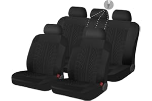 XINLIYA Car Seat Covers Full Set, Polyester Front Bucket Seat Protectors with Split Bench Back, Breathable Thicken Premium Sp