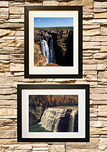11x14 Inch Picture Frame Black (2-pack) - Glass Front Cover - Displays an 11 by 14" Picture w/o Mat or an 8x10 Photo with Mat - Vertical or Horizontal Mounts & Easy To Hang - No Hardware to Install.