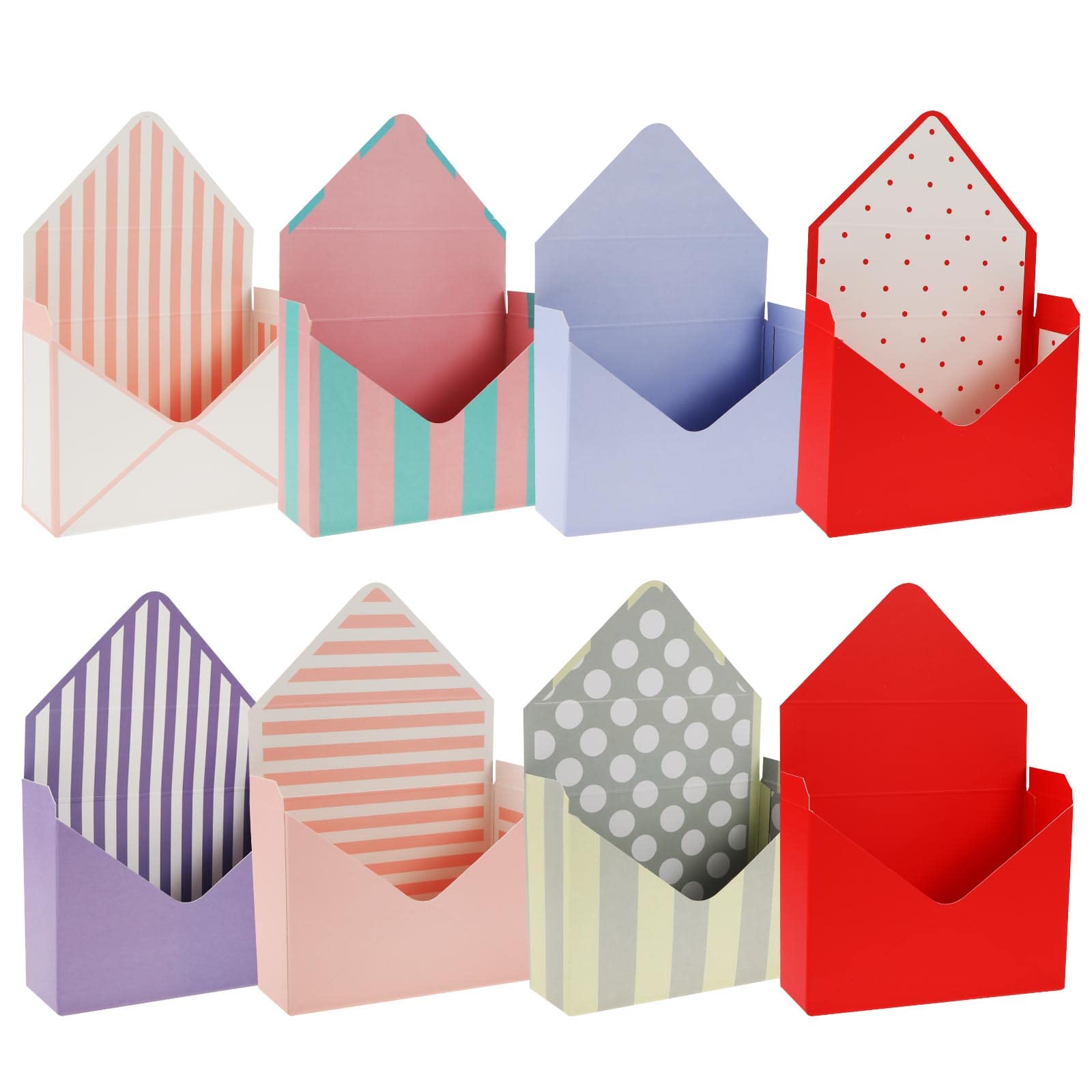 VGOL 8PCS Flower Envelope Box Florist Bouquet Packaging Box Folding Flower Storage Box Flower Wrapping Gift Box for Wedding Engagement Valentines Day Party