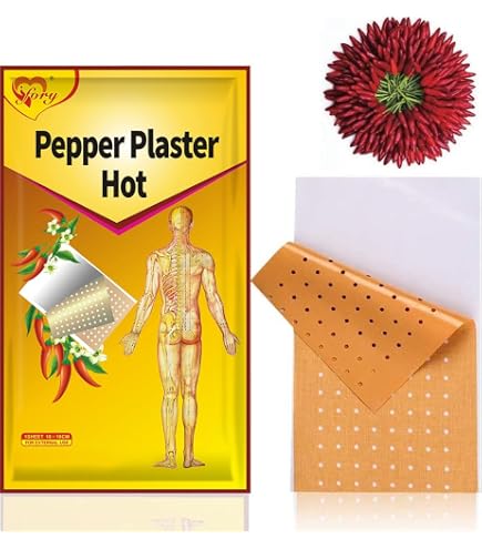 24 Cerotti Riscaldanti Al Capsaicina Naturale - Sollievo Da Dolori Muscolari E Articolari - Per Schiena, Ginocchia, Spalle - 8 Pezzi Per Confezione