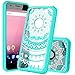 Google Pixel Case, AnoKe [Scratch Resistant] Colors Totem Mandala Flower Cute Girls Women Ultra Slim Fit Acrylic Clear Hard Cover TPU Bumper Hybrid For Google Pixel TM CH Mint