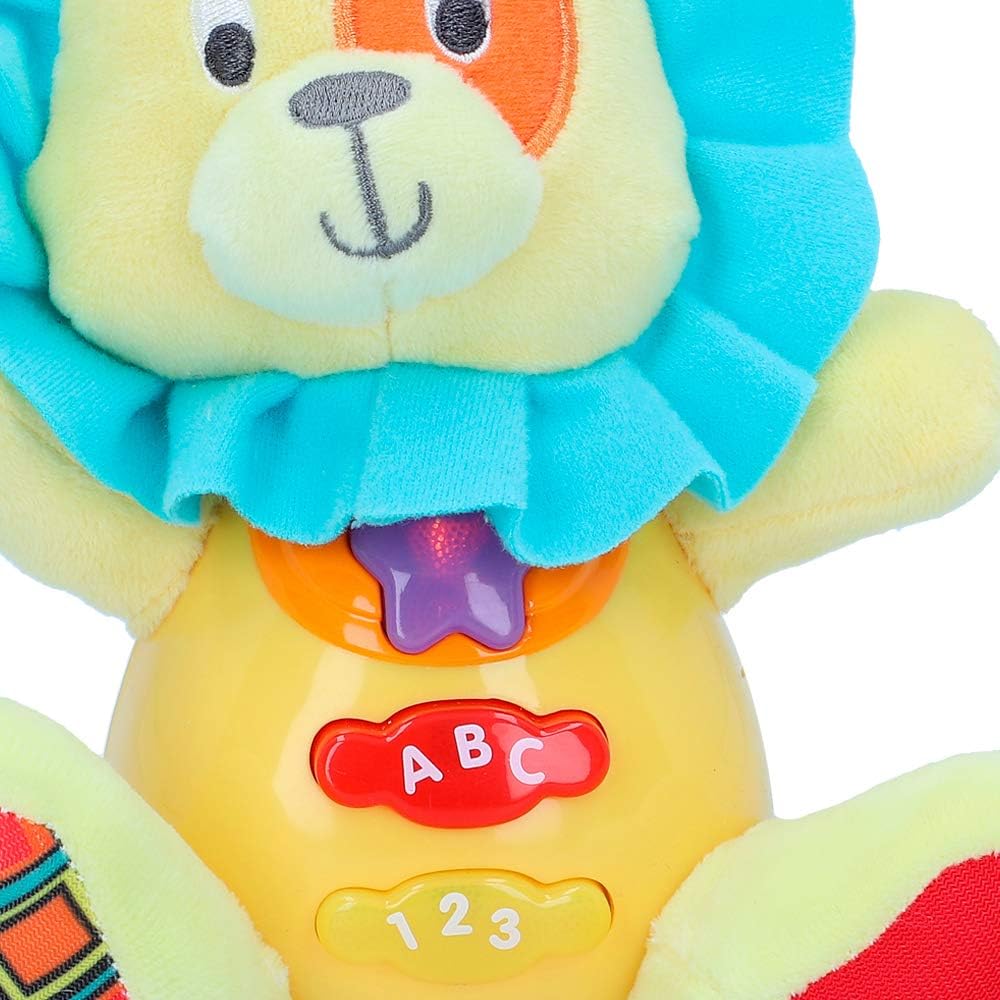 winfun ColorBaby 85178 Talking Plush Toy for Babies Colourful Lights, Language: Spanish Lion, Löwe, 21 centimeters - Image 4