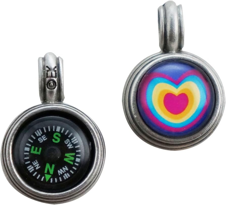 Journeyworks Rainbow Heart Compass Pendant