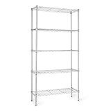 Amazon Basics 5-Shelf Adjustable Heavy Duty Steel