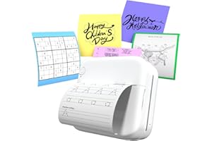 Wbacon Mini Sticker Printer- Portable Inkless Printer with 2 Rolls Paper, Pocket Printer for iPhone/Android, Bluetooth Smart Photo Printer for Journal, Memo, Travel, School Supplies, Green