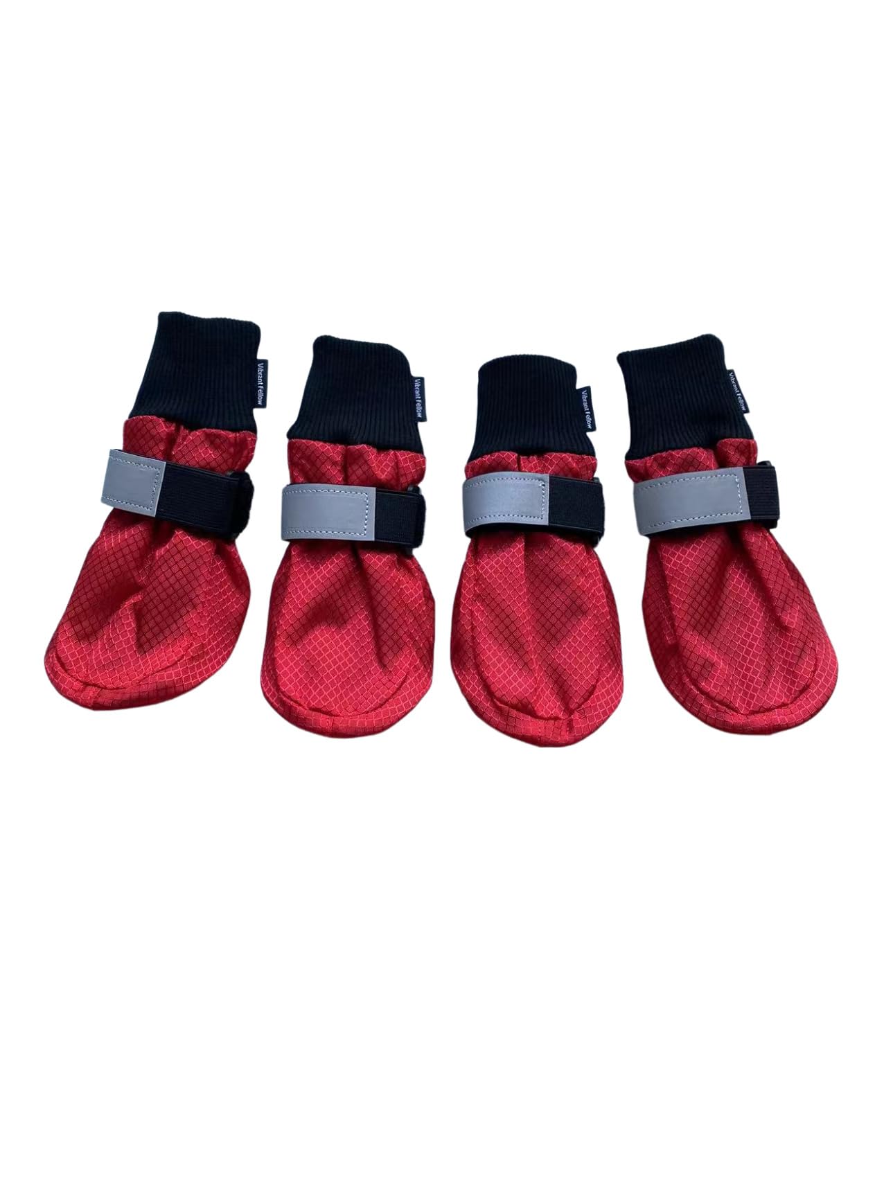 Vibrant Fellow Dog Shoes Warm for Winter Walking, Paw Protector Dog Boots Soft Protective, Dog Booties Skid-proof, Set of 4, Size L Colour Red