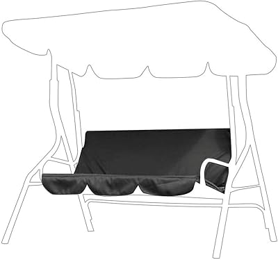 Socobeta Black Swing Seat Cushion Cover - Waterproof & Durable