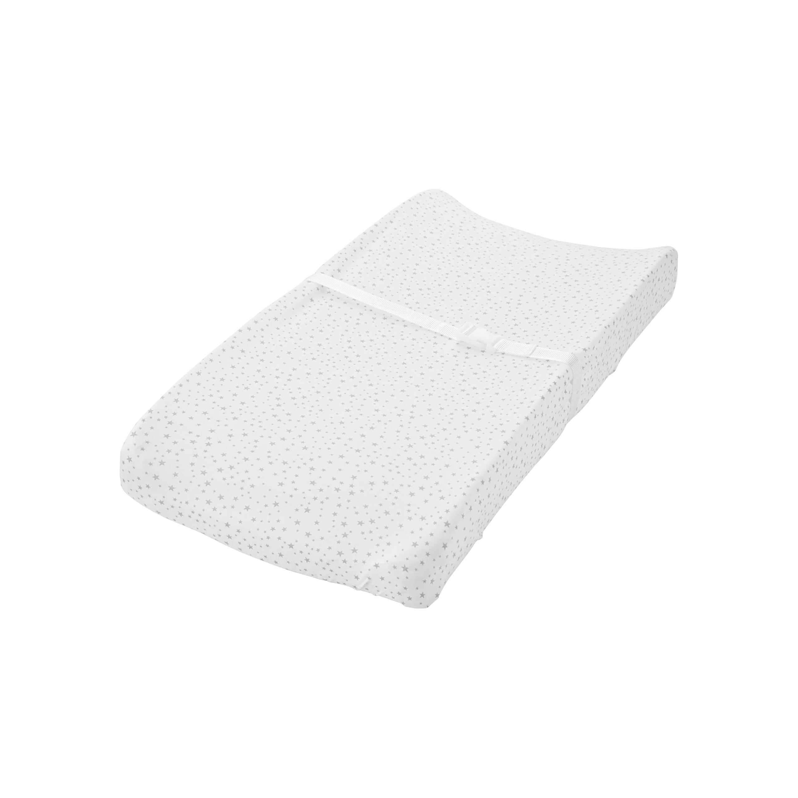 Simple Joys by Carter's Kids' Baby 2-Pack Cotton Changing Pad Covers, White, Stars, One Size