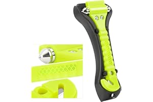 Cleverool Car Safety Hammer Window Breaker, 2-in-1 Emergency Escape Tool with Seat Belt Cutter for Women, Fluorescent Green Safety Escape Hammer for Car, Family
