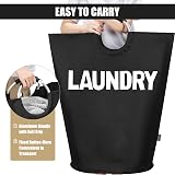 DOKEHOM 160L XX-Large Collapsible Laundry Basket Black XXL view 4