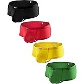 iKingsky Men's Silky Cheeky Boxer Briefs Sexy Brazilian Back Mens Underwear Smooth Mini Cheek Thong Under Panties