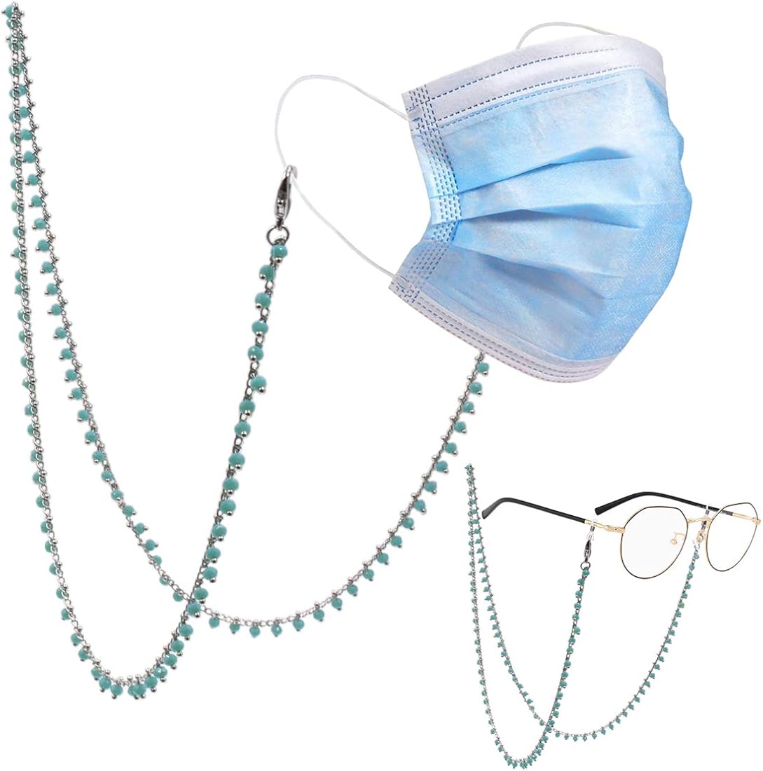 KOONEW Eyeglass Chain Cord Premium Beaded Eyeglass Holders Necklace