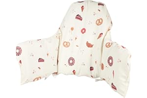HALAA VAUVA High Chair Cushion with Cover Pad Compatible with IKEA Antilop Babies Toddlers Inflatable & Reversible Built-in I