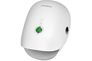 Medisana Hand Massager with Heat and Compression, Cordless Hand Massager for Arthritis and Carpal Tunnel Relief, Knuckle Stretching Massage, Birthday Christmas Gifts for Men Women Dad Mom-White