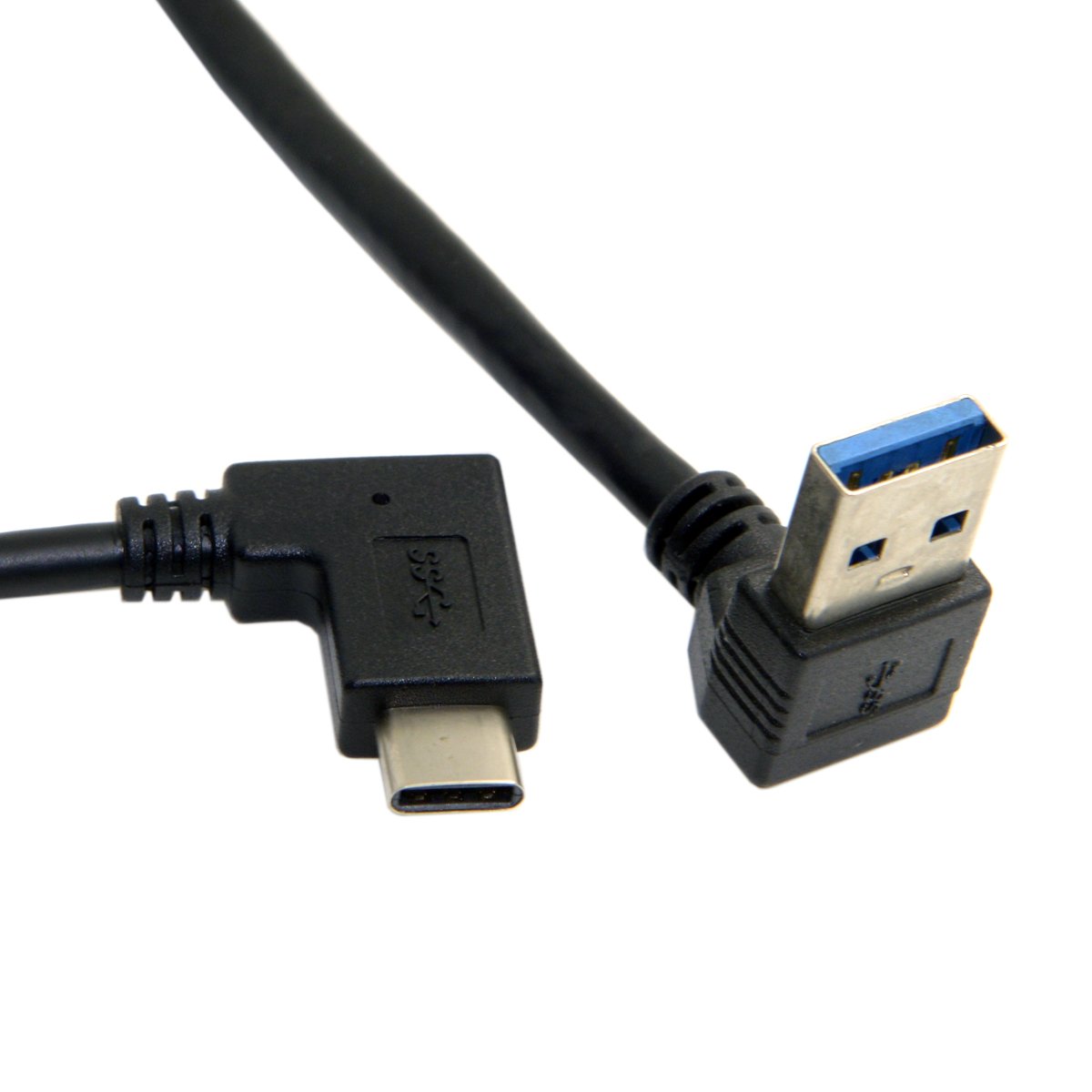 chenyang CY Reversible USB 3.1 Type C USB-C Angled to 90 Degree Down Angled A Male Data Cable for Tablet Mobile Phone 30cm โ image 1