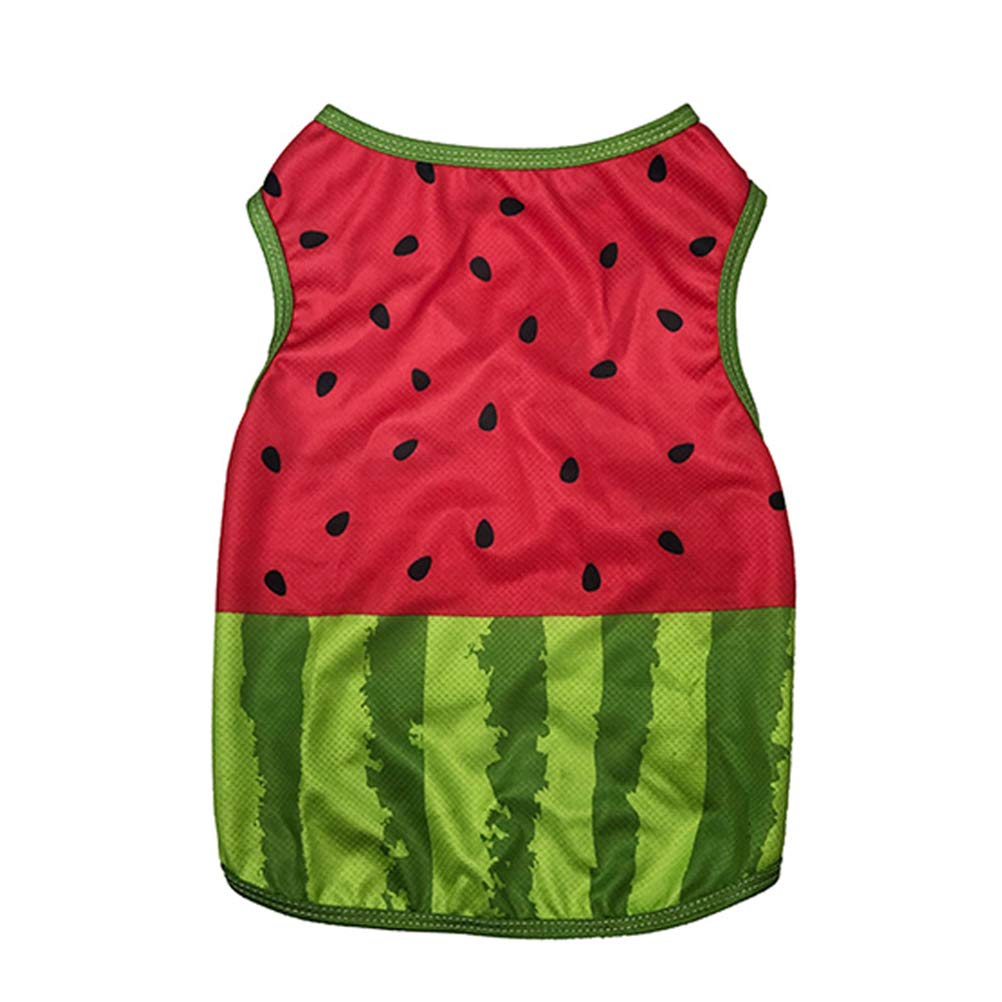 VILLCASE Adorable Pet Cooling Clothes Pet Dog Vest Watermelon Pattern Puppy T-Shirt Dog Summer Clothes (Size L)-Pet Costume