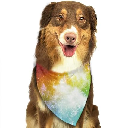 Colorful Galaxy Solar System Pet Dog Cat Bandanas Triangle Bibs Pet Scarf Dog Neckerchief Headkerchief Pet Accessories