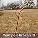 TRIWONDER Tent Pole Repair Splint Repair Kit Spare Repair Tube for Diameter 8.5-10.5mm (Red - 4 Pack)