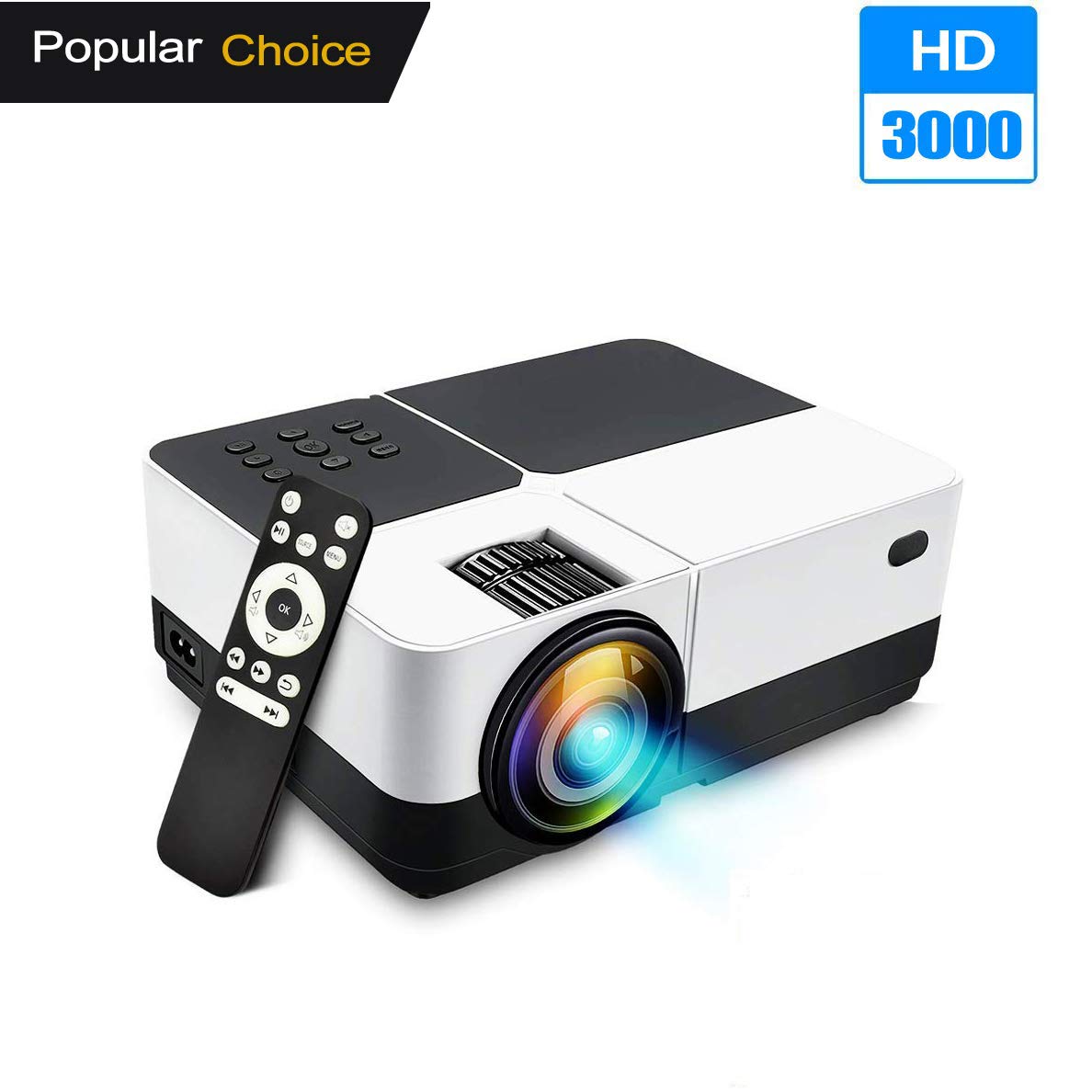 Proyector de Video, BEYI H2 Mejorado 3000 lúmenes HD LED Proyector ...