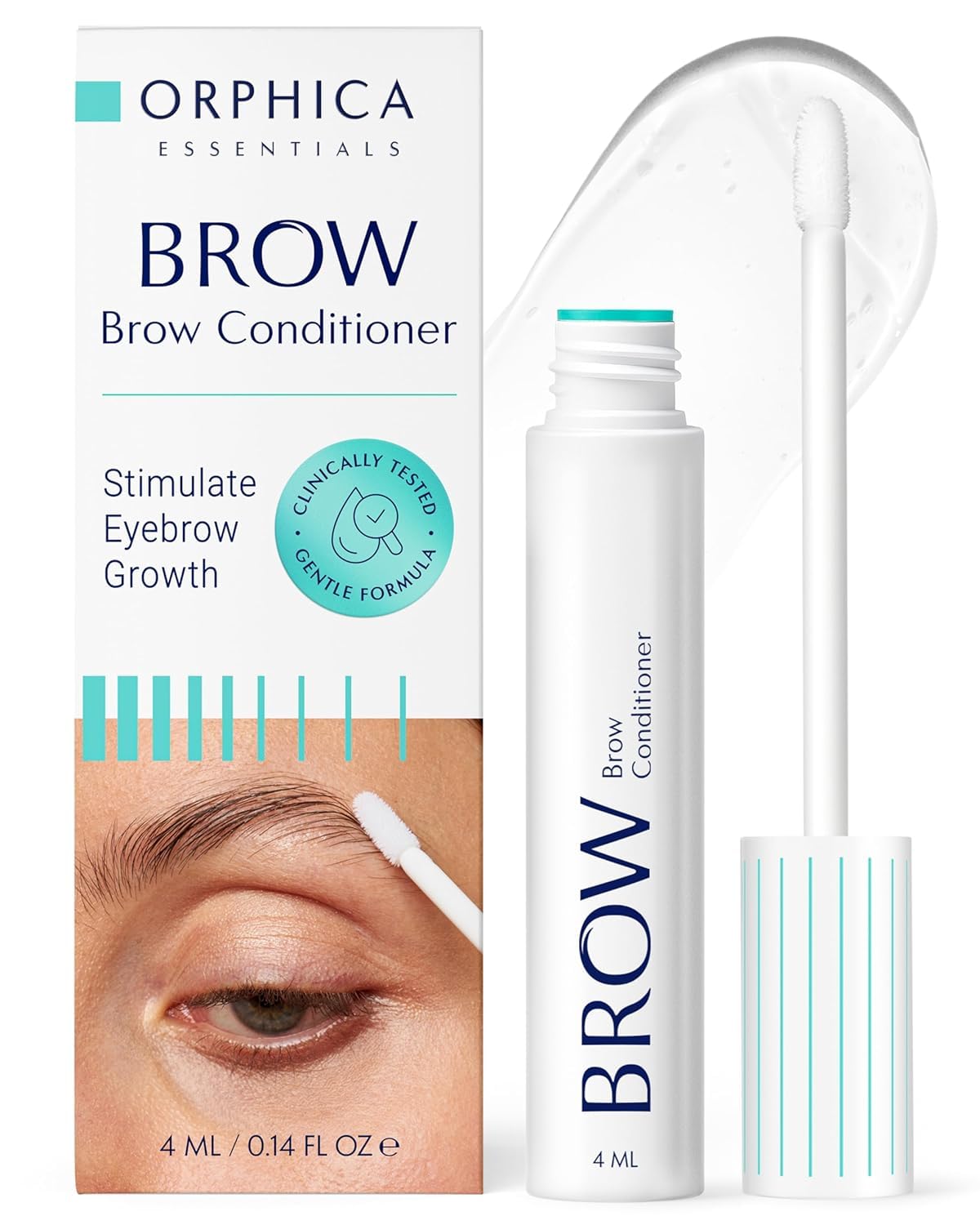 Orphica BROW Eyebrow Serum Conditioner 4 ml with Nettle & Ginsend Extracts - Strenghthening, Enhancer, Boost serum for Thicker, Stronger and Darker Eyebrows in just 4 weeks, Booster Hair Growth Gel