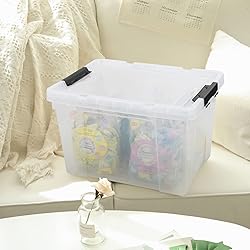 Ucake 40 Quart Large Plastic Storage Bins with