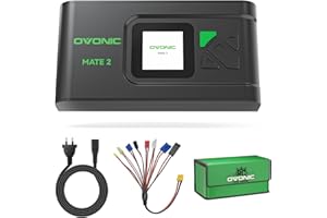 OVONIC Mate2 LiPo Balance Charger, AC 200W 12A Smart RC Battery Charger for LiPo/Li-ion/LiHV/Life (2-6S) and NiMH (4-15S), Black