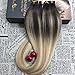 Moresoo 18inch Hair Extensions Tape in Real Human Hair 20pcs 50g Per Pack Skin Weft Tape in Hair Extensions Color #2 Brown Fading to Blonde #27 Mixed #613