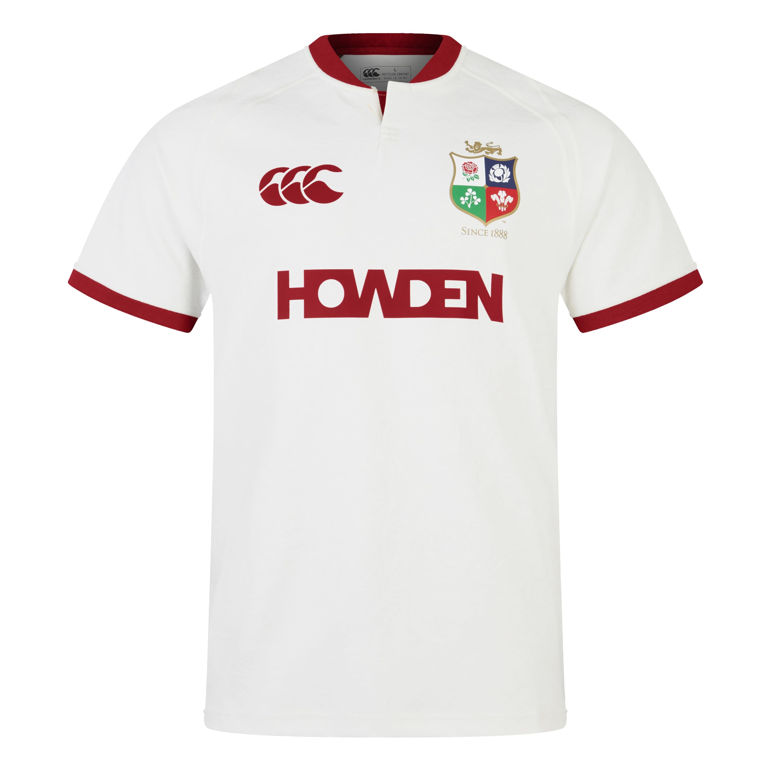 Canterbury Adult Unisex British & Irish Lions Replica Training Rugby Jersey | Official British & Irish Lions Licensed Product Technical Rugby Jersey, Egret, S