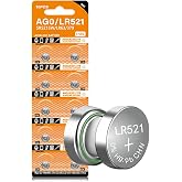 Cotchear 10pcs AG0 Coin Battery LR521 379 Button Cell Coin Alkaline Battery 1.5V for Watches Toys No Mercury