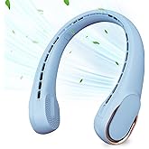 ASNUG Neck Fan, Bladeless Neck Fan, USB Rechargeable Personal Fan, 4000 mAh Battery Operated Wearable Fan, 3 Speeds Adjustabl