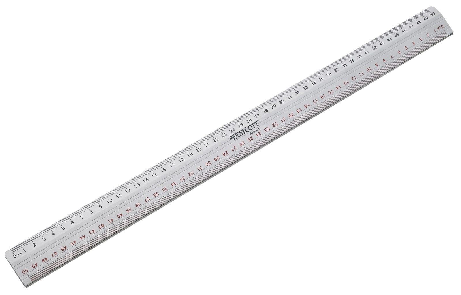 Westcott 19.7-Inch 50 cm Cutting Aluminium Ruler