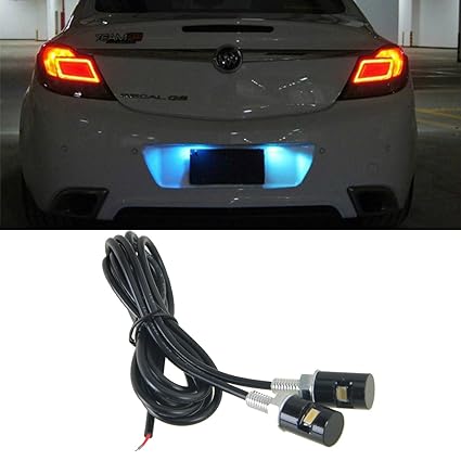 Leegoal 2 x White LED Motorcycle & Car License Plate Bolt Light