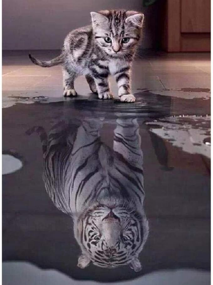 Reflection Cat Shadow Tiger - Drawing Realistic Tiger With Pencil Eyes / This was a strange bodyguard of hermit, is he a weaker version of lynx??