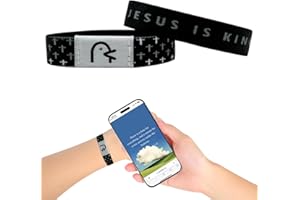 NIUYOU Bible Verse Bracelets,Wearable Bible Bracelet with NFC,Bracelets Christian Daily Bible Verse Bracelet,Inspirational Bible Verse Religious Jewelry Gifts for Women Men Teens