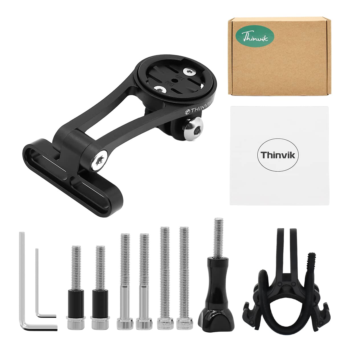 Thinvik Out-Front Extended Mount&Bike Computer Mount for Garmin,Adjustable Angle Combo Mount for Garmin Edge 1040 1030 840 830 540 530 130 - CNC Aluminum Alloy