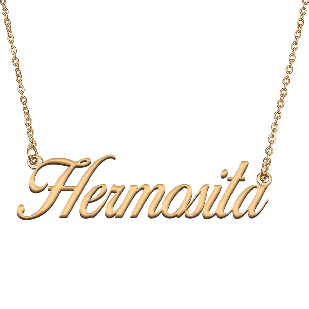 HUAN XUN Customized Custom Simple Any Name Necklace