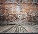 LB Vintage Brick Wall Backdrops for Photography 10x10ft Rustic Wood Floor Photo Background Birthday Party Decorations Customized Portrait Photo Shoot Studio Props DZ369