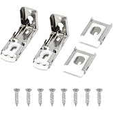 Surf turtle Mountings Brackets for Vertical Blinds 2 Sets Zebra Blinds Accessories Replacement Mount Hardware, for Both Inside or Outside L-Shaped Metal Blinds Mounting Bracket