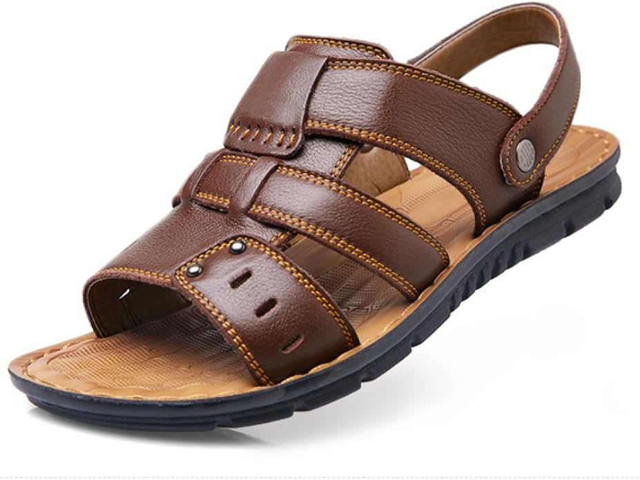 snfgoij Men's Sandals Adjustable Outdoor Sports Comfortable Beach Shoes